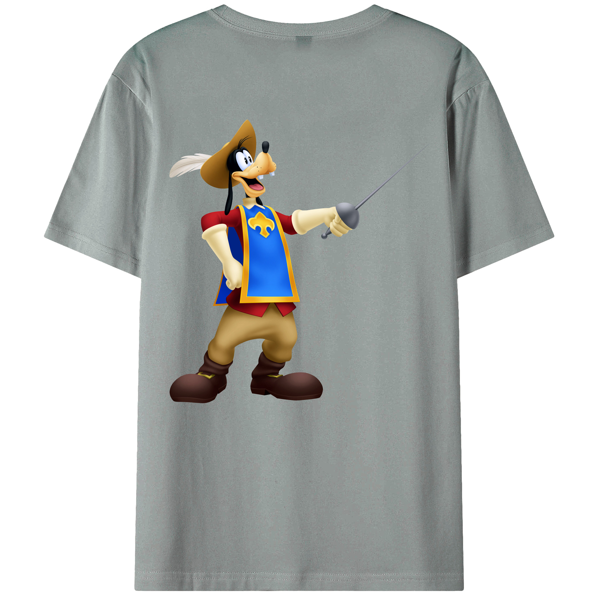 ミッキーマウス Mickey Mouse 綿100％ メンズ半袖Tシャツ（バックプリント） 通気性
